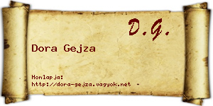 Dora Gejza névjegykártya